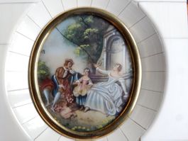 Miniaturmalerei " Unschuld " nach Nicolas Lancret, 18tes Jh.