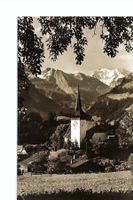 Frutigen,  Kirche mit Bergen Fisistöcke, Balmhorn, Altels