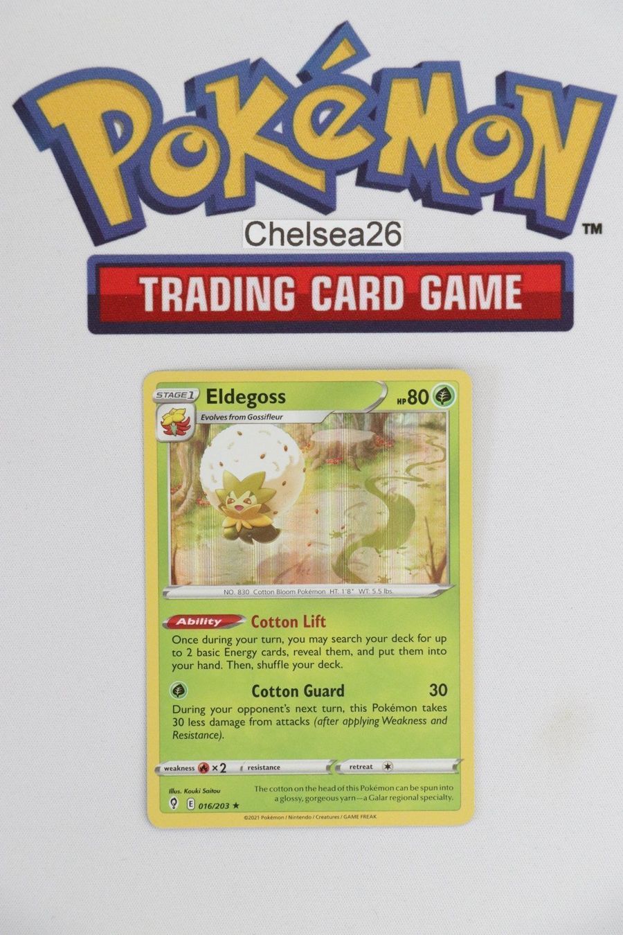 Pokémon Carte collezionabili: Pokémon TCG - Eldegoss Holo (EVS016) Evolving skies – Nuovo (secondo la descrizione) da Oberwil BL venduto da Chelsea26