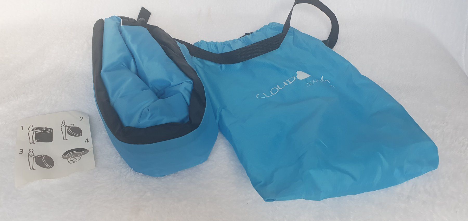 Sedie a sdraio: Cloud Bag blau - Luftliege - NEU Camping See – Nuovo e nell'imballaggio originale da Auw venduto da beretta1966 1
