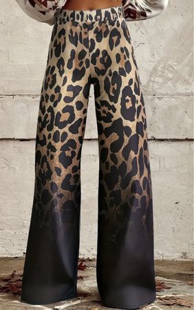 Chic e elegante Pantaloni Leopardati-M/L-Nuovi-per primavera