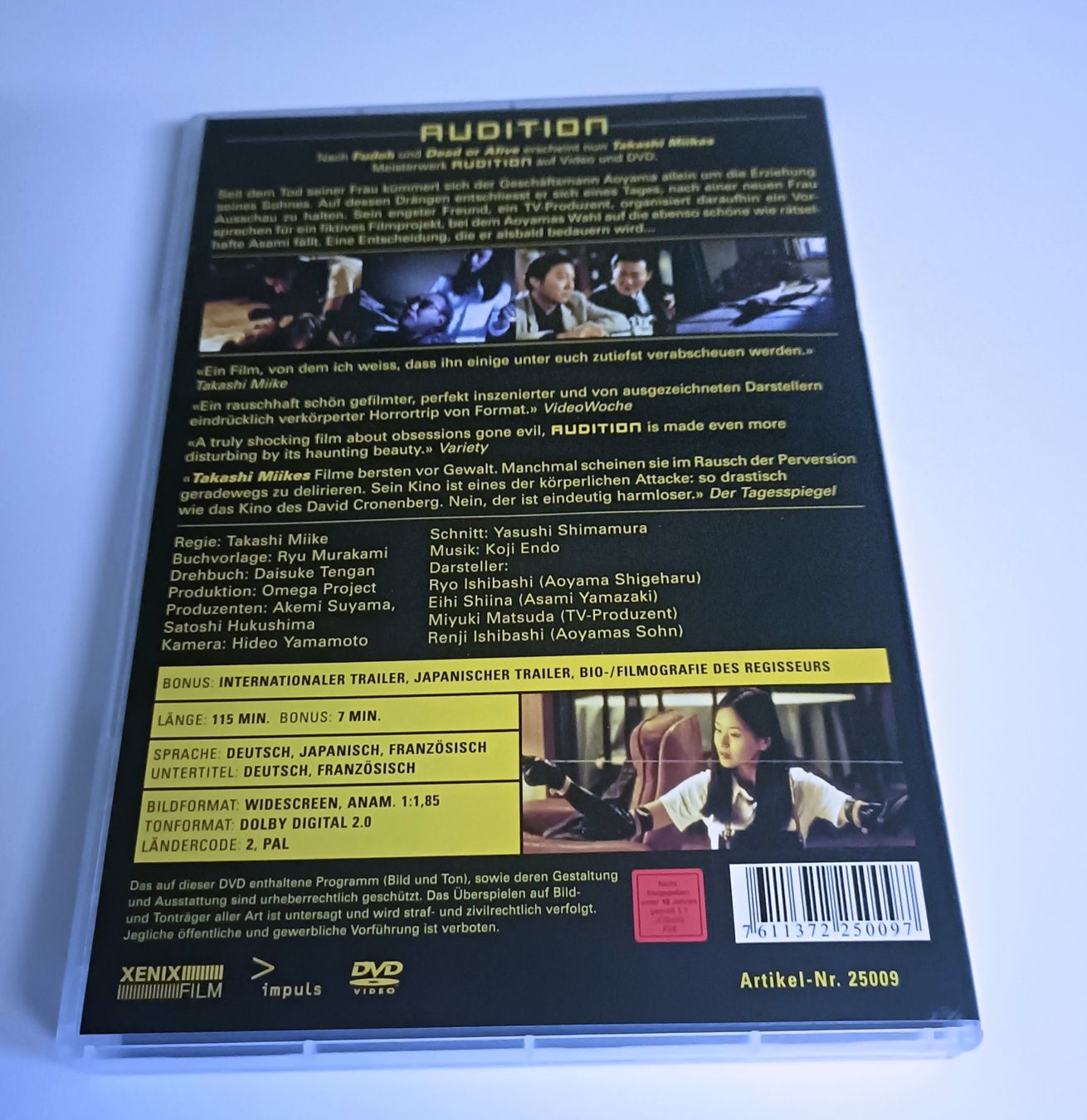 Alle DVDs: Audition - Kult-Schocker auf DVD – Gebraucht aus Köniz von Movieportal007 1