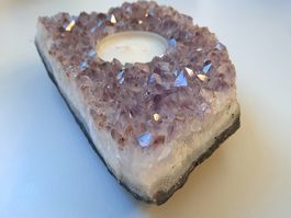 Kerzenhalter aus Amethyst