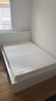 Bett, Matratze, Topper - 140cm