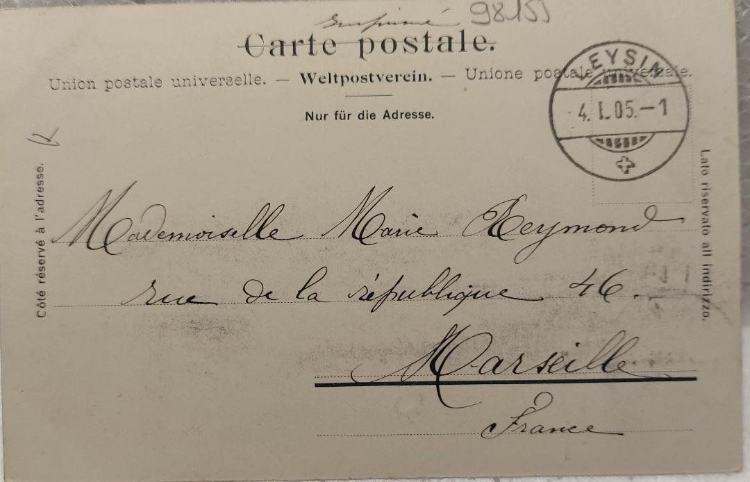 Cartoline postali: LEYSIN - Sport -  En bobsleigh - 1905 – Usato da Delémont venduto da Domdom1 1