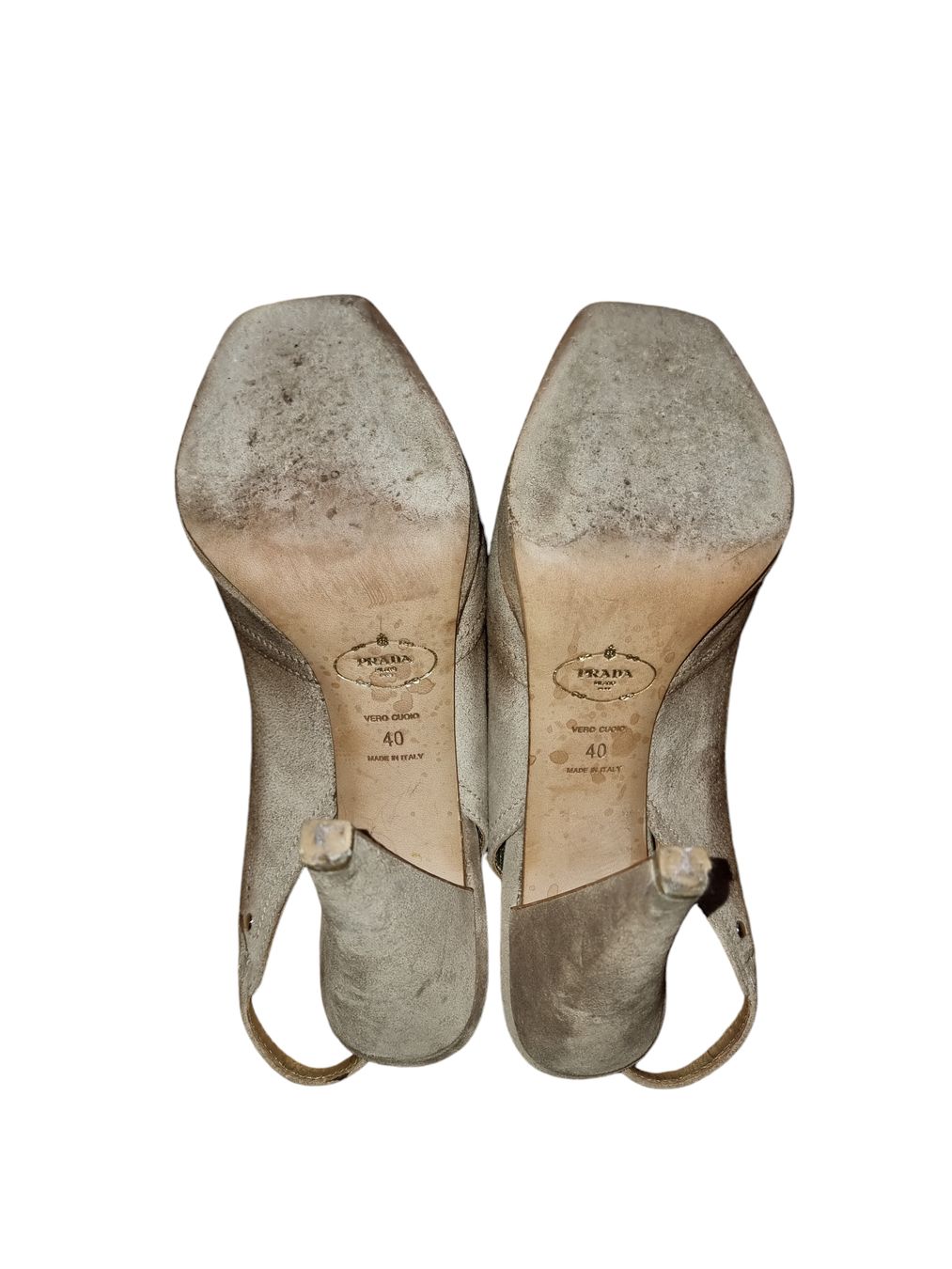Prada Scarpe da donna: Prada Sandaletten Gr. 40, beige, Wildleder – Usato da Hildisrieden venduto da Beka23 4