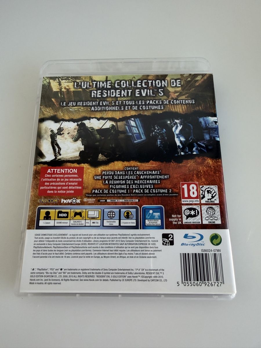 Sony Giochi: Jeu PS3 Resident Evil 5 Gold Edition – Nuovo (secondo la descrizione) da Rolle venduto da dan_2607 2
