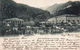 Alte Ansichtskarte Hotel Quellenhof und Kursaal, Ragaz! 1905