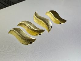 1 Zwischenteile aus 925 Sterling Silber vergoldet - mattiert