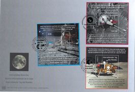 Envelloppe triple ONU Fr. "Moon Day" 2024