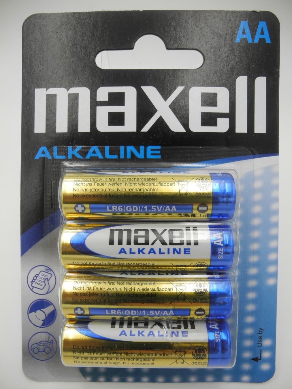 Caricatori & Batterie: Maxell Alkaline AA / LR06, Ablaufdatum 06.2028 – Nuovo e nell'imballaggio originale da Kottwil venduto da Crazyrolf