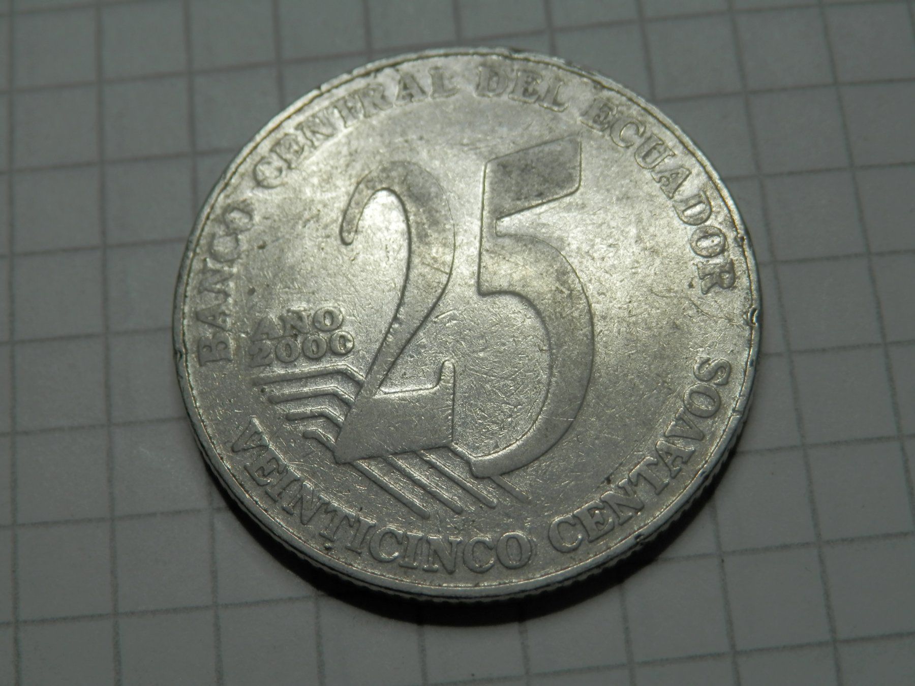 Tutti le monete: Ecuador  25 Centavos, 2000 – Usato da Weiach venduto da weiach81 1