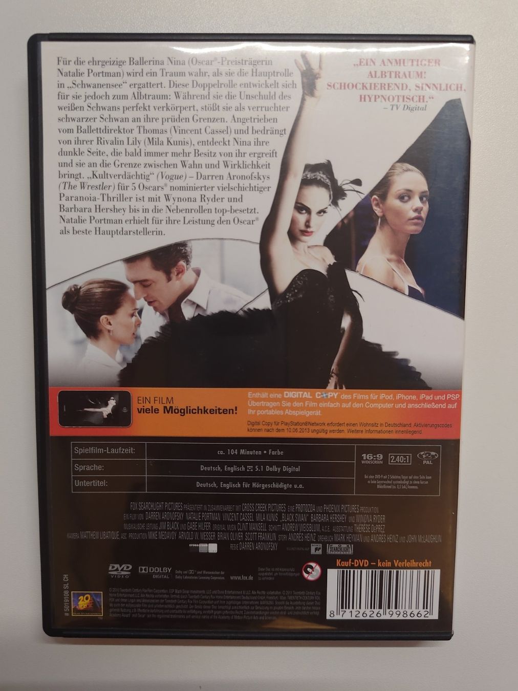 Tutti i DVDs: Black Swan – Usato da Liestal venduto da Kratzilla 2