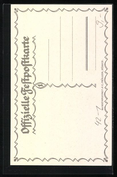 Cartoline postali: Litho Aarau, Eidgenössisches Schützenf – Usato da Berlin venduto da bartko-reher 1