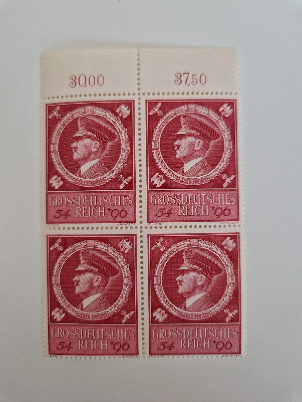 Tutti i francobolli: Deutsches Reich Adolf Hitler Block postfrisch – Nuovo (secondo la descrizione) da St. Gallen venduto da Enrico_SG