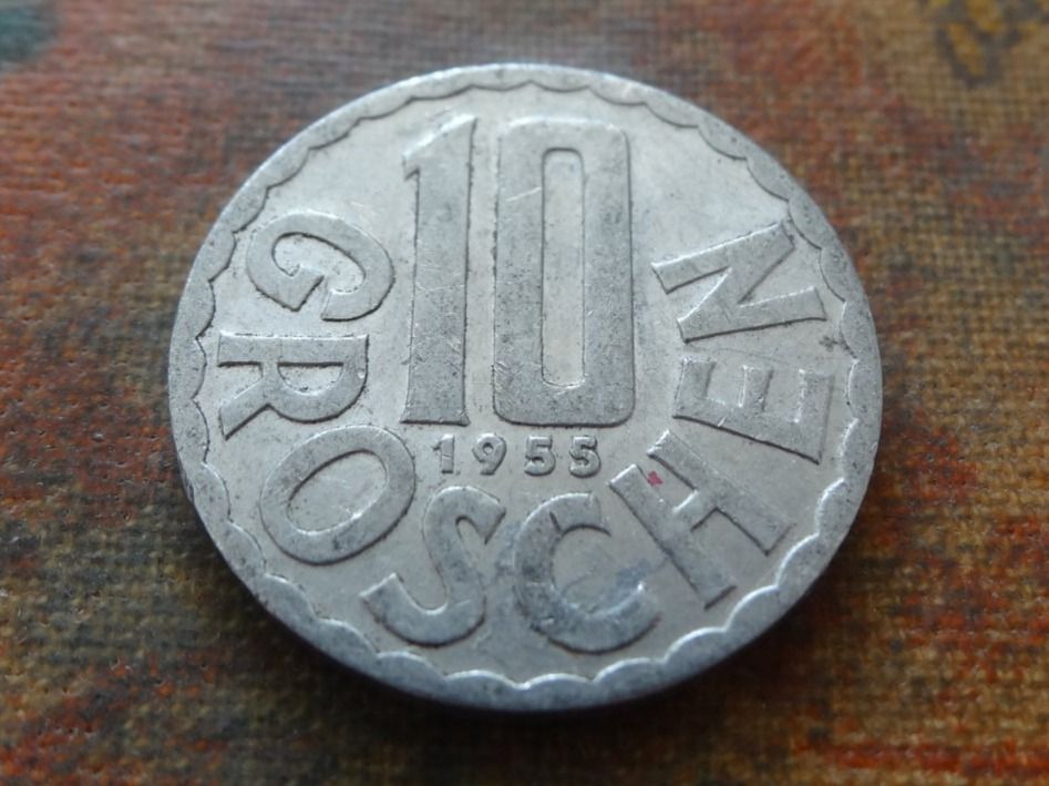 Tutti le monete: AUTRICHE  10  Groschen  1955 – Usato da Romanel-sur-Lausanne venduto da Swift13