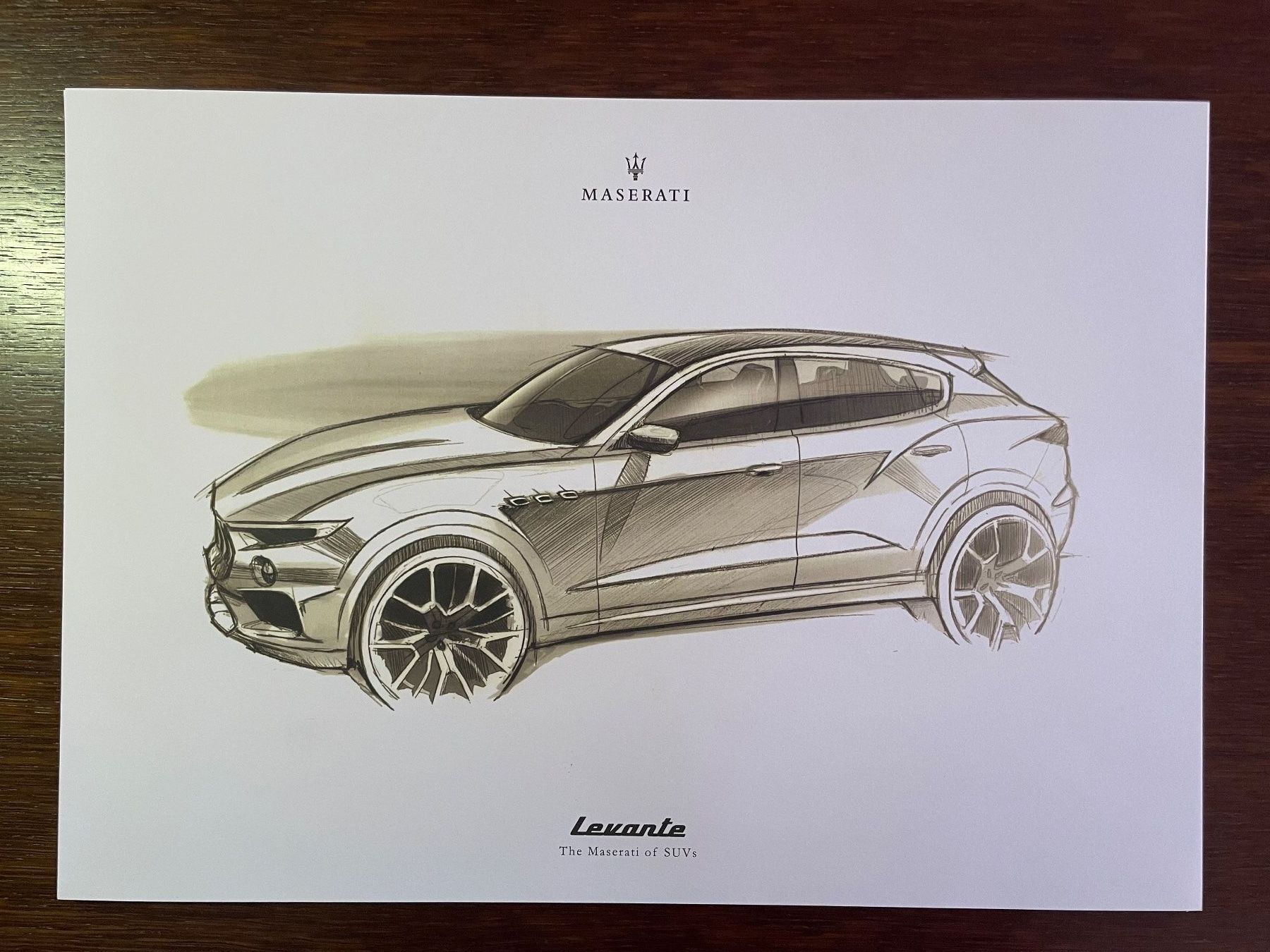 Maserati Documents: Maserati Levante 2016 Design Skizzendrucke / Showroom Press – D'occasion à Rafz par stg101