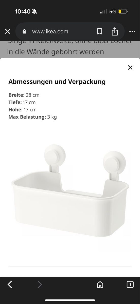 Ikea Altro per la casa: Ikea Tisken Korb, weiss – Nuovo (secondo la descrizione) da Zürich venduto da Marti97 3