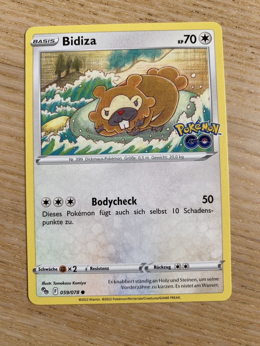 Pokémon Sammelbilder & Trading cards: Pokemon Karte Bidiza 059/078 GO – Neu (gemäss Beschreibung) aus Haldenstein von lisipe