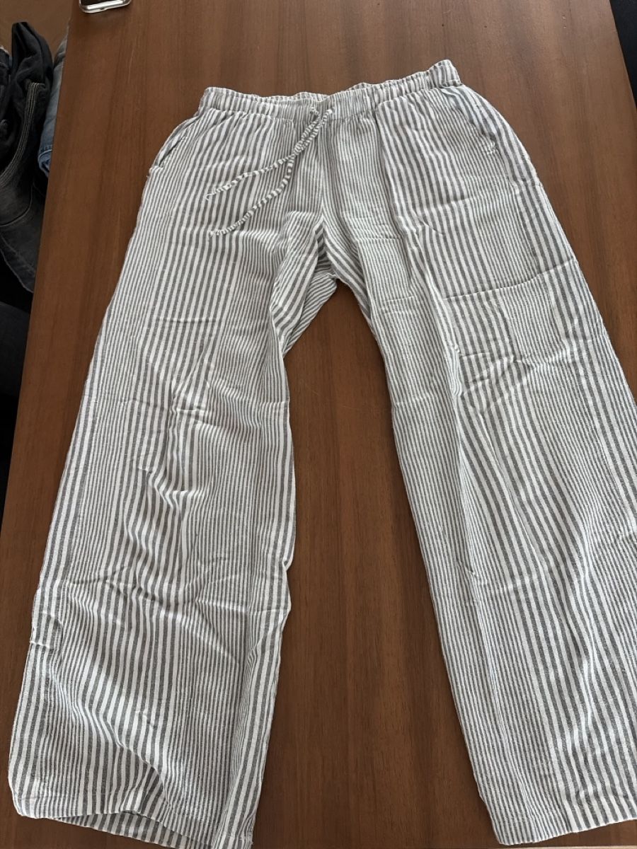 Pantaloni: Gestreifte Leinenhose – Nuovo (secondo la descrizione) da Dietikon venduto da me9_mh2j