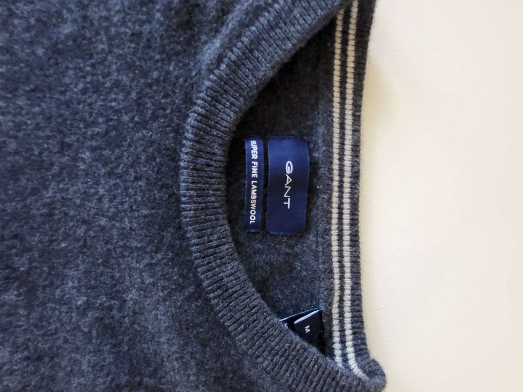 Gant Maglioni & Felpe: Gant Blue Lambswool Super Fine Jersey Pullover Gr. S – Usato da Kaiseraugst venduto da Amante85 5