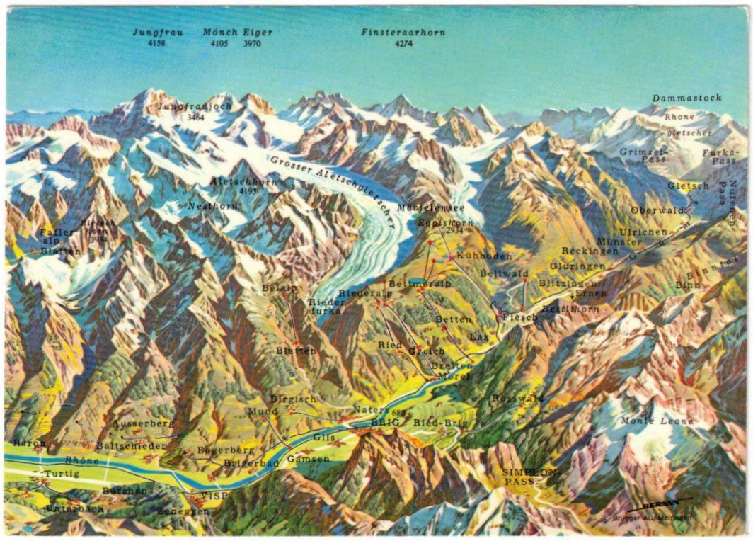 Cartoline postali: Liftplan Unter Goms – Usato da Binningen venduto da Mountainrider