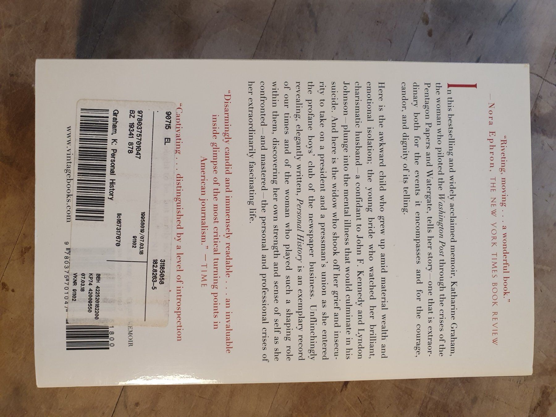 Libri: Personal History Katharine Grimes – Usato da Zürich venduto da loosebone 1