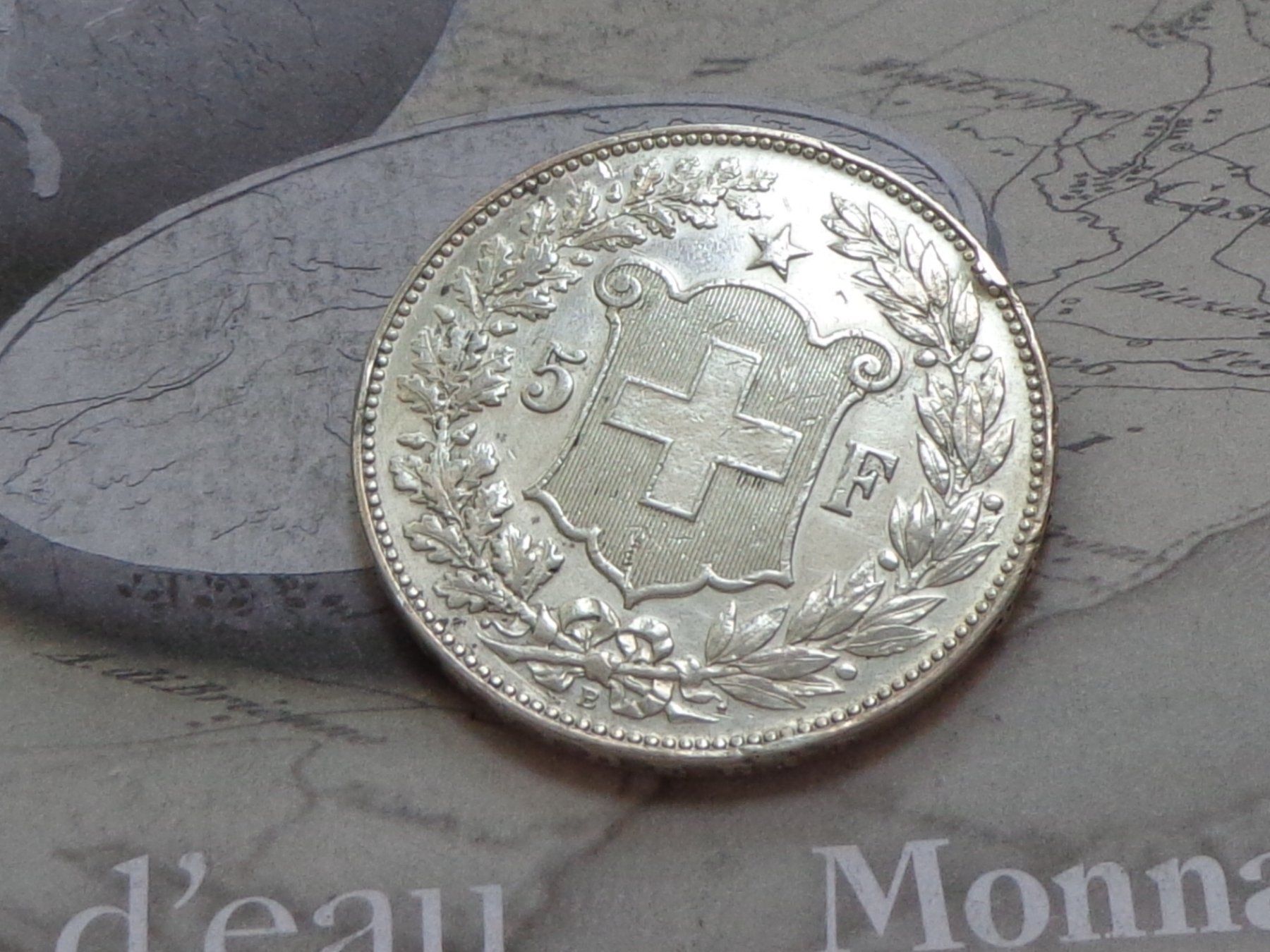 Tutti le monete: 5 Fr. 1908 B - Belle pièce – Usato da Pully venduto da UCA01 1
