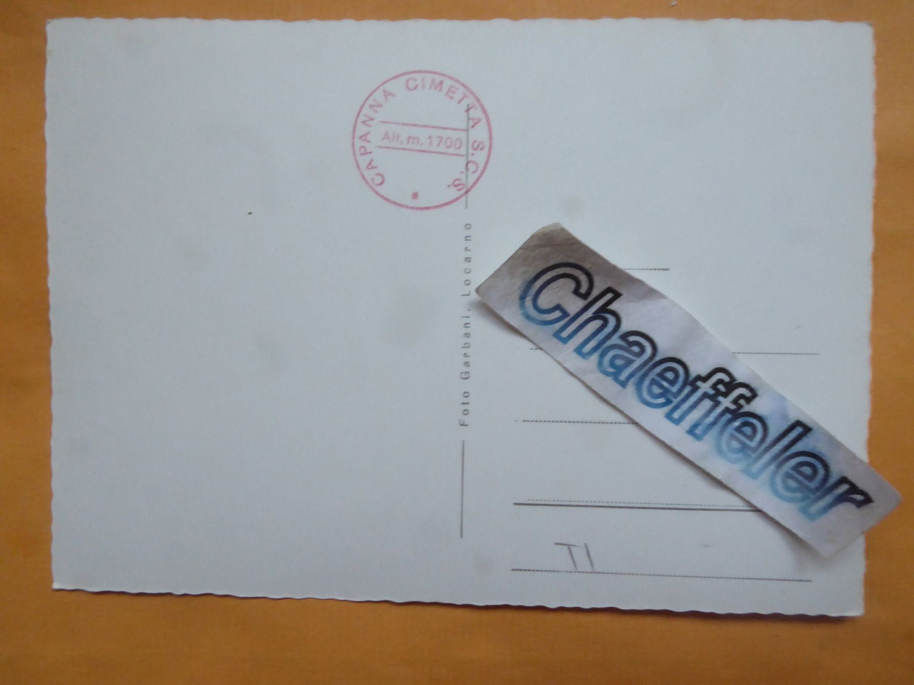 Cartoline postali: Cardada s. Locarno – Usato da Zürich venduto da Chaeffeler 1