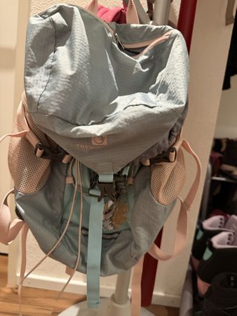 Trekkingrucksack TREK'N'EAT blau/rosa gut erhalten