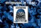 FL 3 x Crypto Stamp The Owl N.7, Violet, Grun, Orange 1
