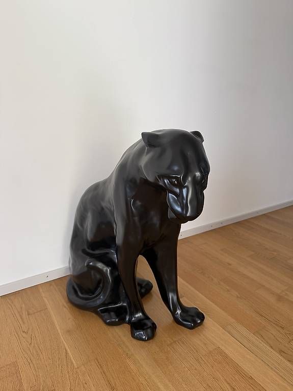 Statuette: SUMATRA - Figur Panther, glänzend schwarz H70 – Usato da Zürich venduto da Marti97