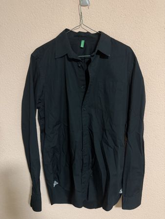 Camicia nera Benetton, taglia M, come nuova! Affare.