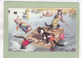 Belgien Kitsch Katzen Katzenkarte