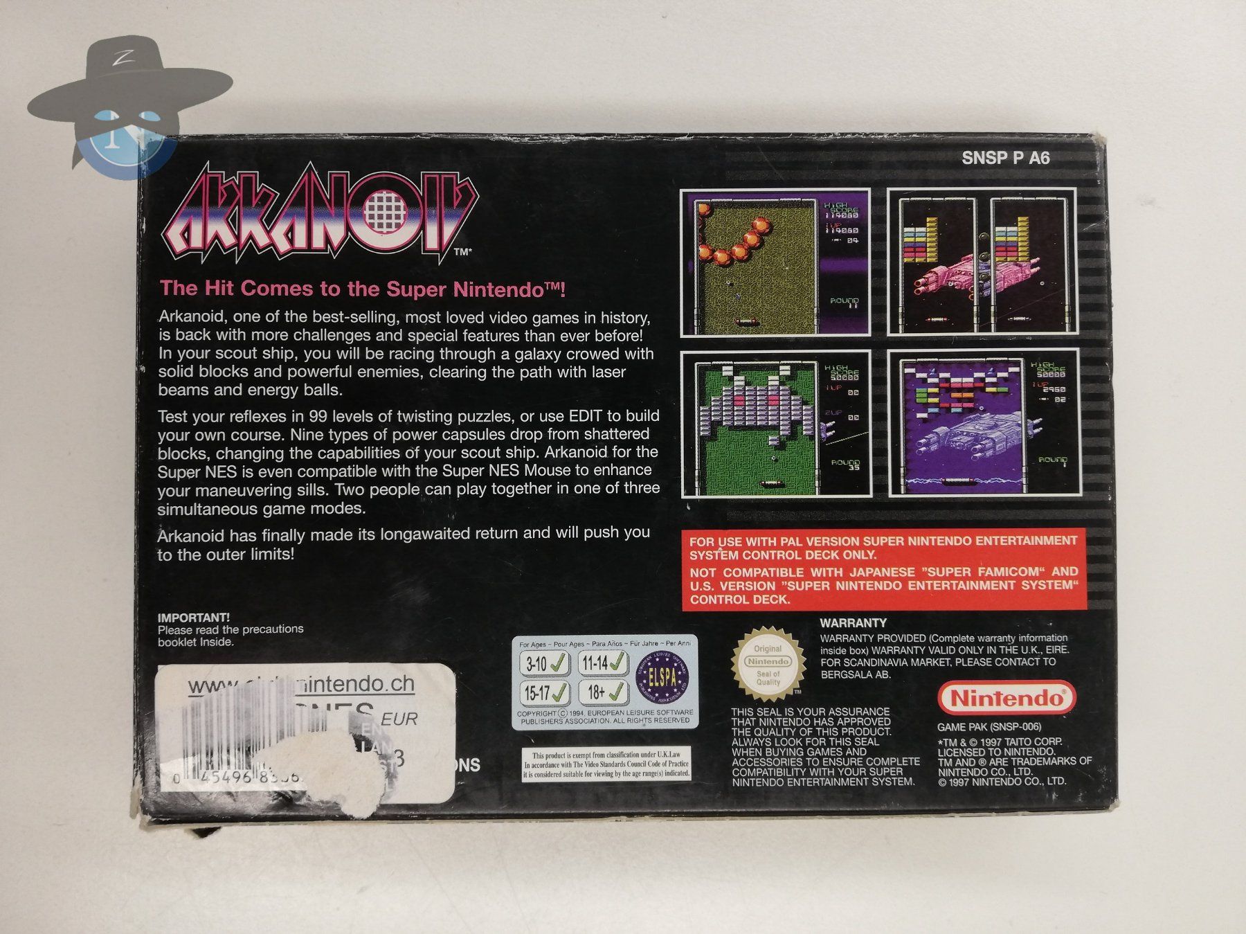 Nintendo Giochi: Arkanoid / Super Nintendo SNES – Usato da St. Gallen venduto da zorro_dc 1