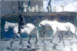 PIERRE-MARIE LACROIX (France 1895-?) Misères, Pferd, Öl/Lwd
