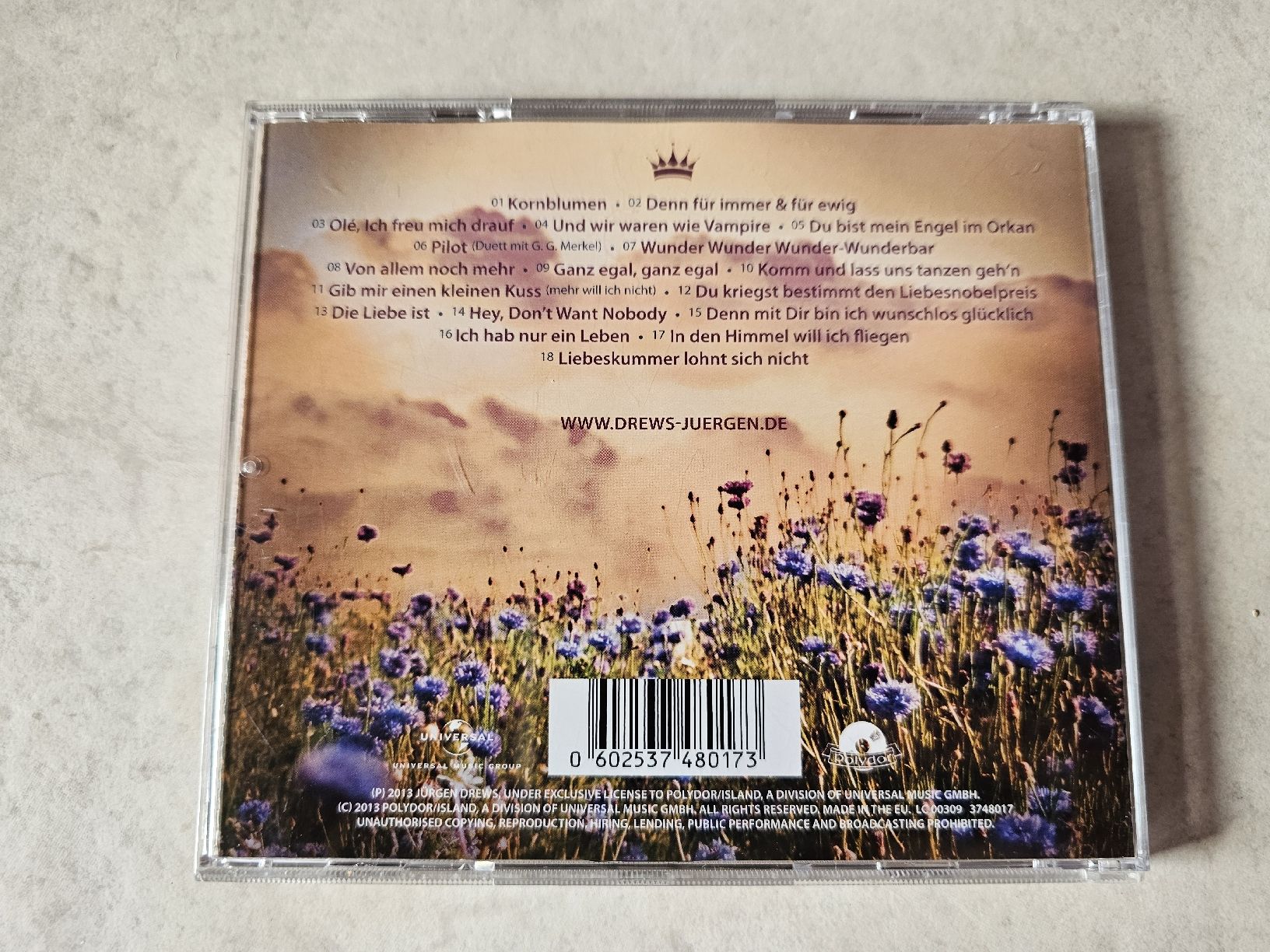 CD: Jürgen Drews  -  Kornblumen – Usato da Schneisingen venduto da backstore24 1