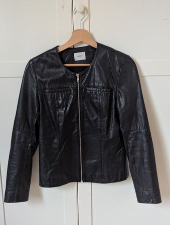 Globus Essentials Black 100% Lamb Leather Jacket, Size XS