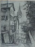 RADIERUNG, Zürich, St.Peter, Pfalzgasse, P.Geissler, urs5352