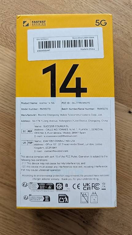 Realme Telefoni cellulari / Smartphones: Realme 14 5G OLED Smartphone, NEU – Nuovo e nell'imballaggio originale da Zürich venduto da Dealer1 1