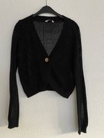 Schwarze Strickjacke Gr. L, in Bolero-Form