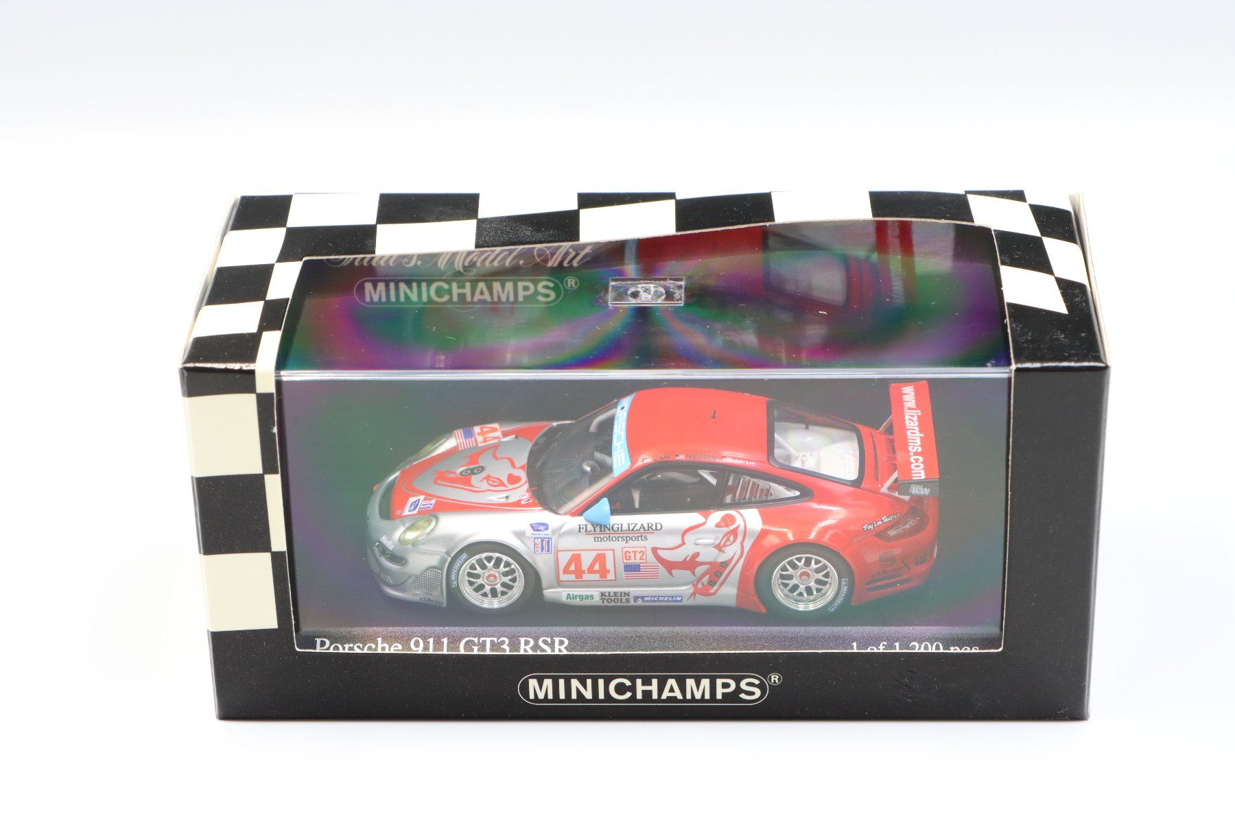 Porsche 911 GT3 RSR Long Beach GP ALMS 2007 1:43 Minichamps (Neu und ...