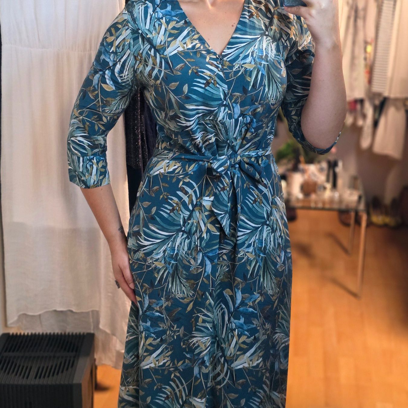 Nile Vestiti: NILE Maxikleid 100% Viskose Petrol Gr. S/M – Usato da Wald ZH venduto da CapLux 9