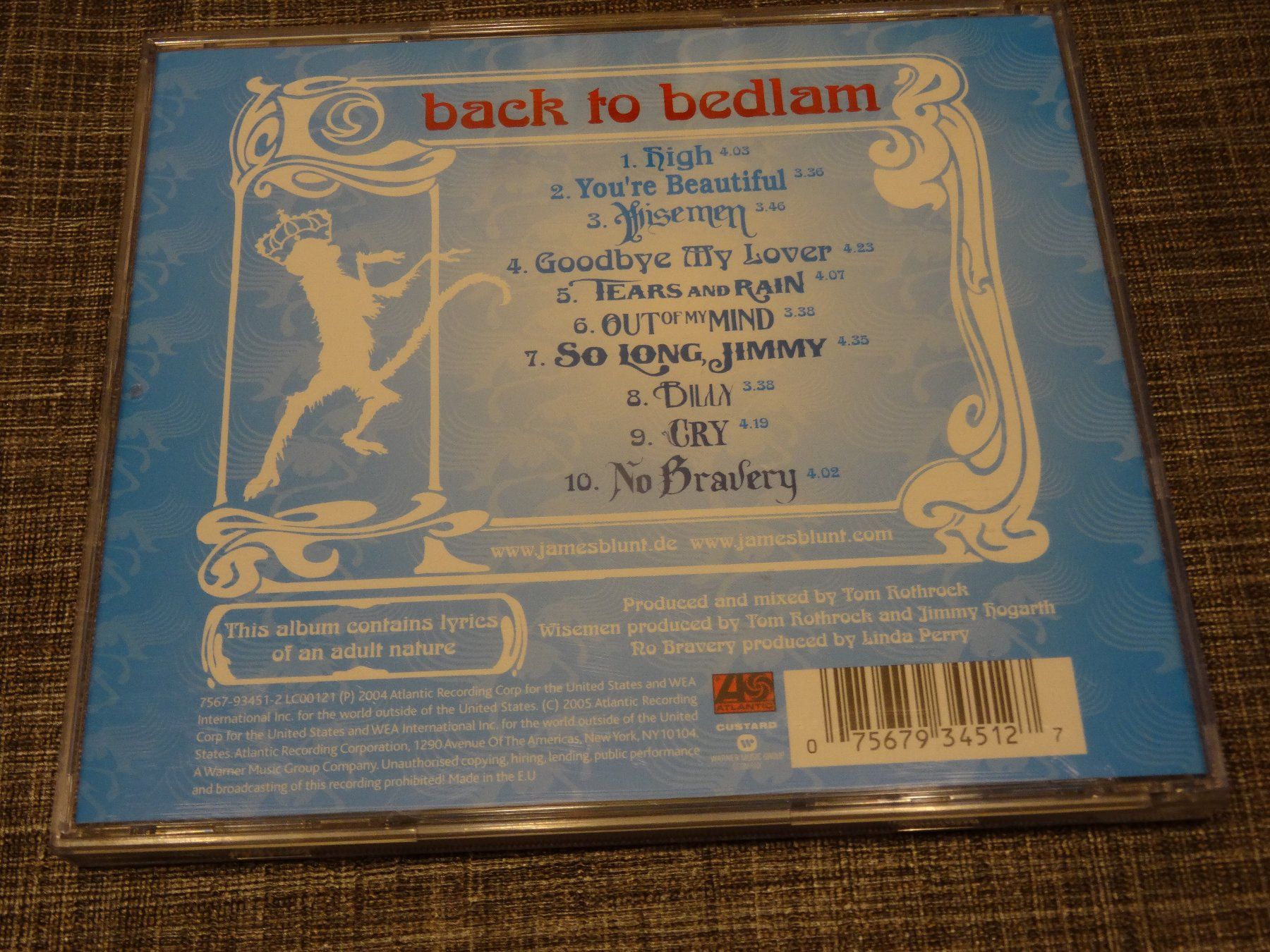 CD: James Blunt - Back to Bedlam CD – Usato da Olten venduto da Disc-Ausverkauf 1