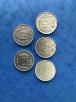 5fr x 5 pieces argent