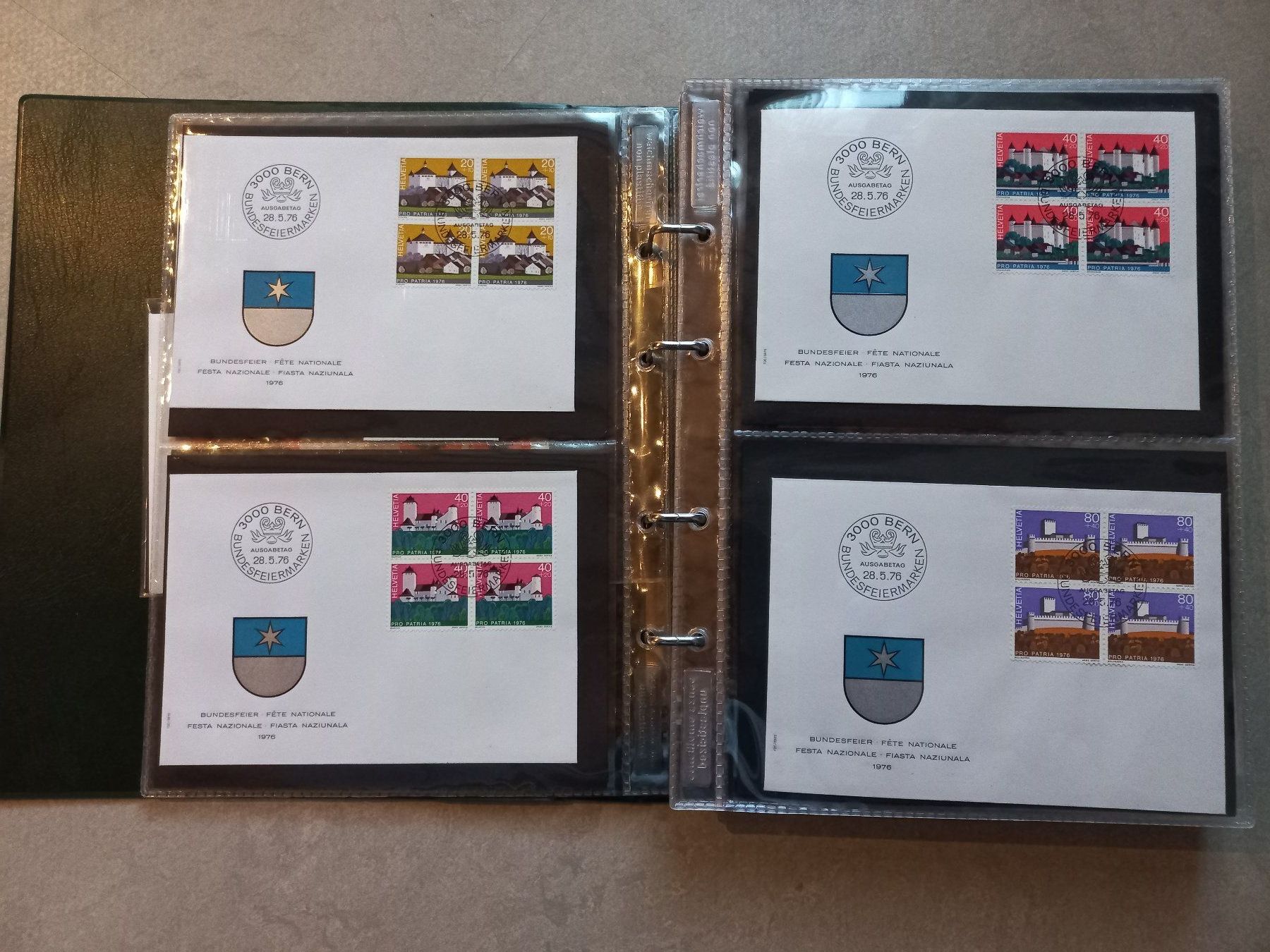 Tutti i francobolli: Pro Patria Erstagsbriefe 1974 - 1978 – Nuovo (secondo la descrizione) da Brügglen venduto da hokuspokus04