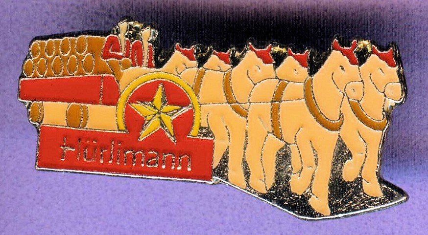 Hürlimann Placchette & Badge: Hürlimann Bier  Pferde-Wagen – Usato da Winterthur venduto da Sammleroase