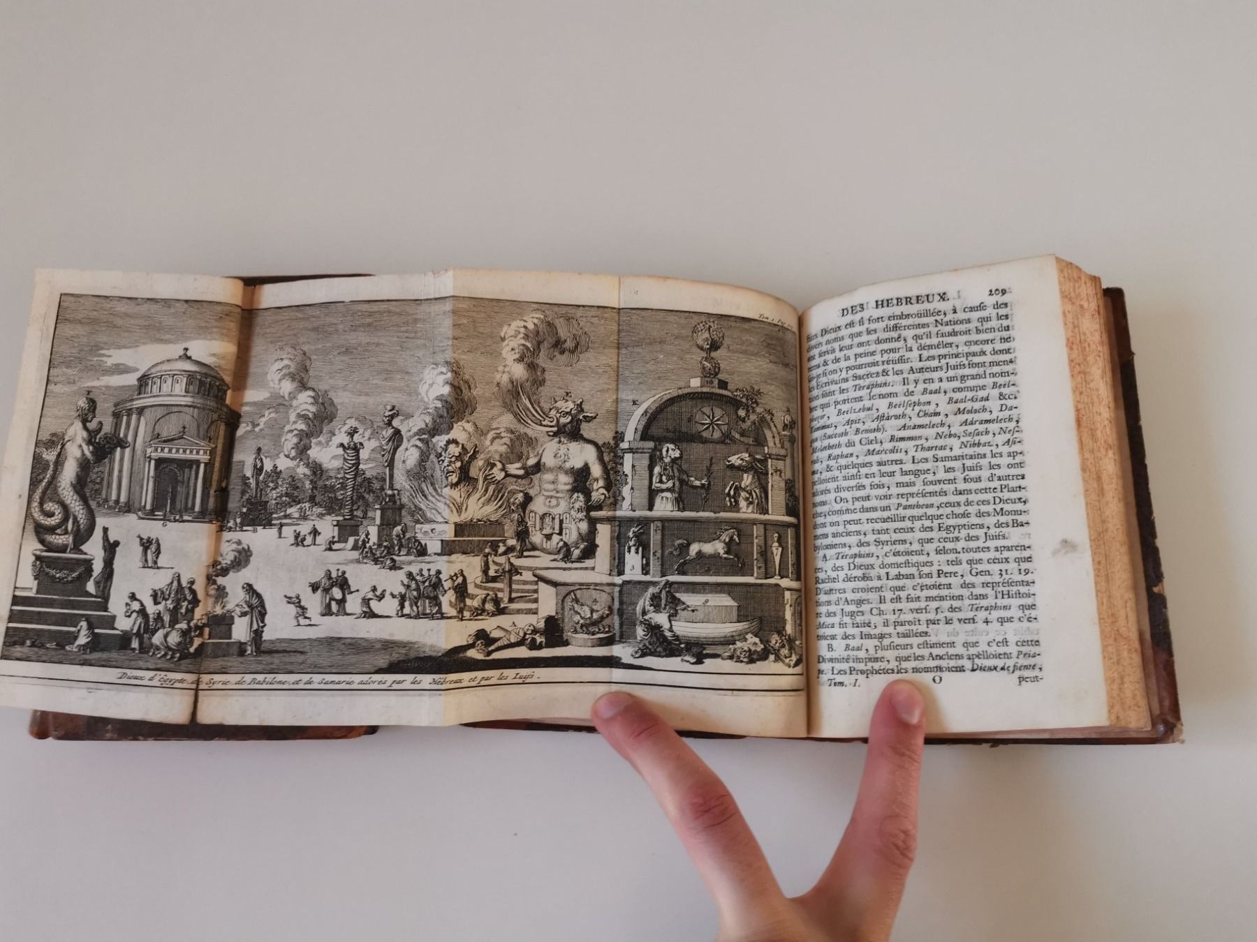 Incisioni: La republique des hebreux, Chatelain Amsterdam, 1713 gravure – Usato da Genève venduto da Atelier.Curio 7