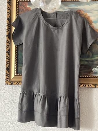 Twenty Seide💯Damen Kleid Gereinigt grau(K6GrS 2012 S.Mille