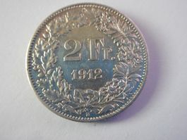 2 Fr. 1912 silber  vorz+  rar